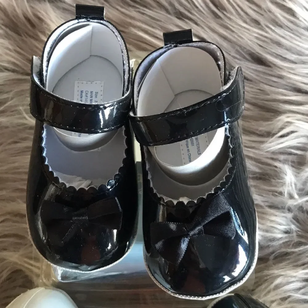 Lot of 3 Klassy Baby girl dress shoes 2 sizes